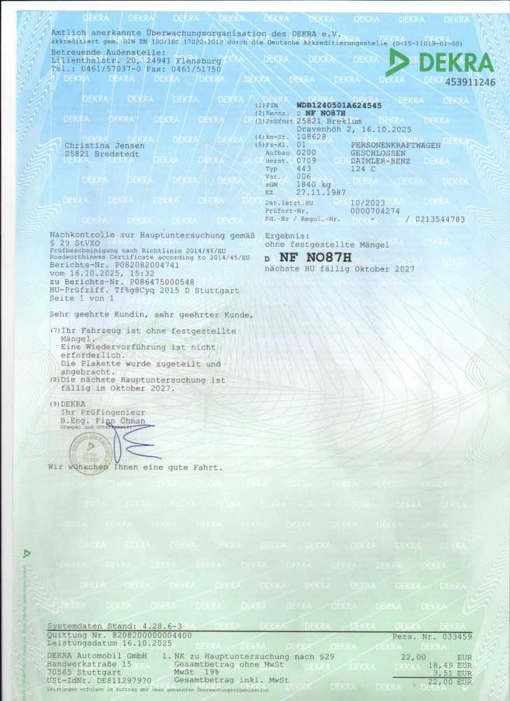 Foto Oltimer Mercedes 300CE