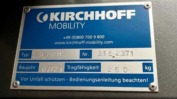 Foto Kirchhoff SF 350 II