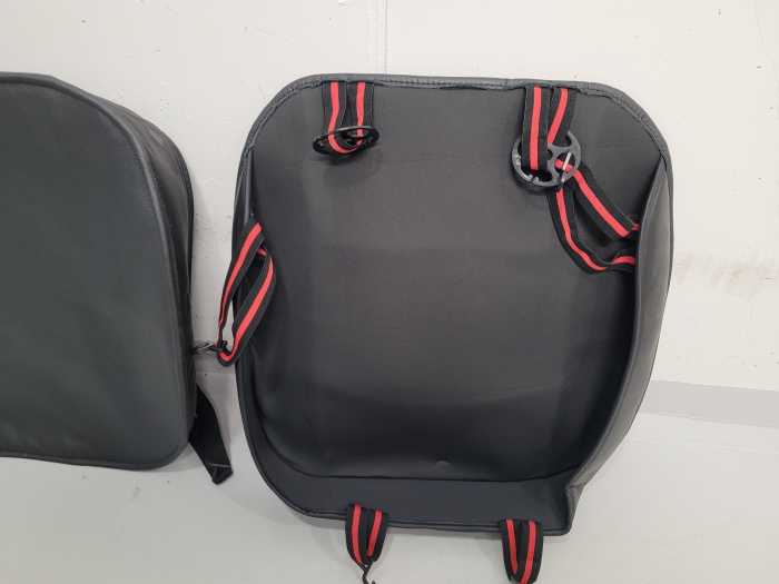 Foto 2 Stück Auto Sitzauflagen Schwarz KFZ Nappaleder S