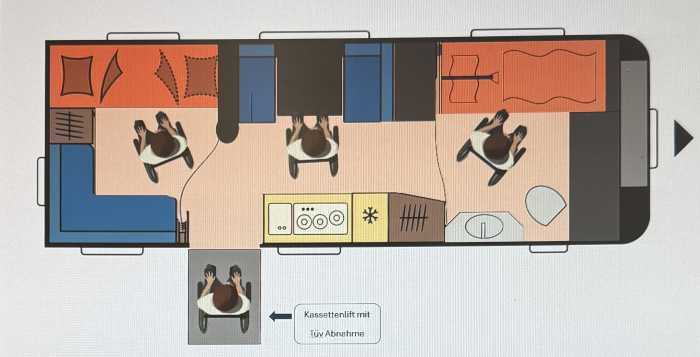 Foto Wohnwagen für Rollis