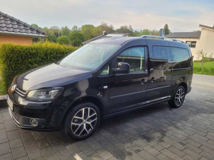 behindertengerechtes-auto-gebraucht VW Caddy Maxi Rollstuhlkran 7 Sitzer Standheizung