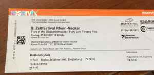 Foto Konzertticket Fury in the slaughterhouse