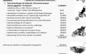 Rollstuhl und Zubehör: Fahrradanhänger für Rollstuhl eElinas Fahrwerk